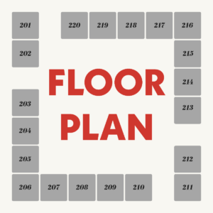 Floor plan for upcoming exhibition