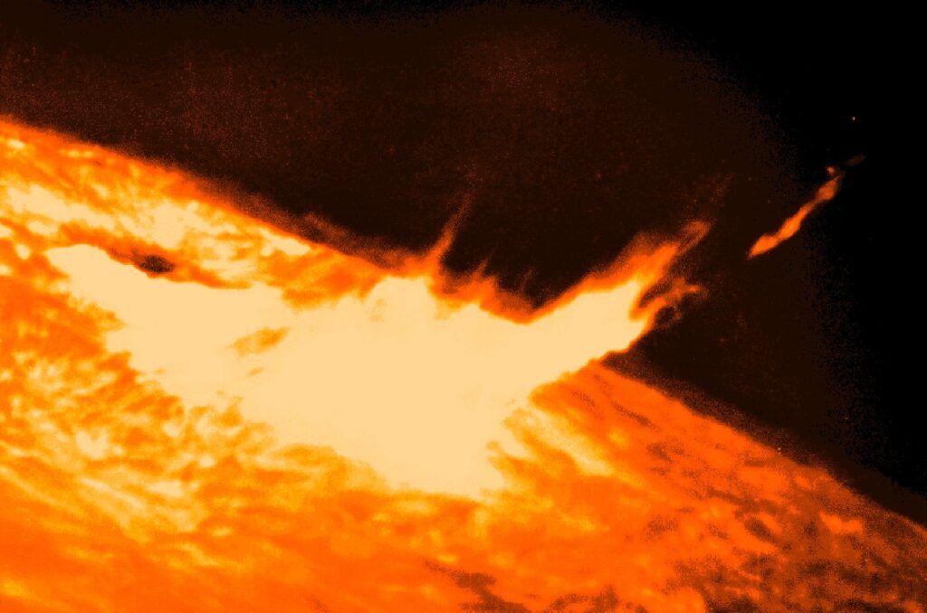 Solar flares are violent storms on the Sun's surface which can eject particles and emit radiation toward Earth, affecting radio communication. Flares are generally correlated with the solar activity cycle and will become more common as the Sun approaches solar maximum in 2000.